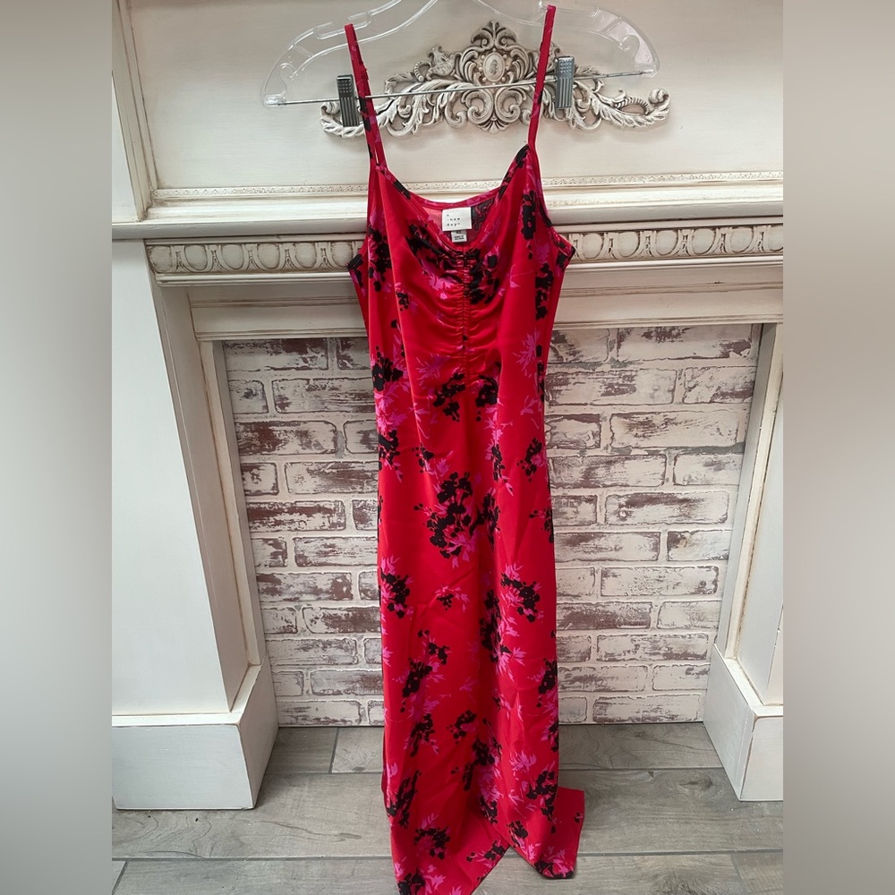 Long red dress